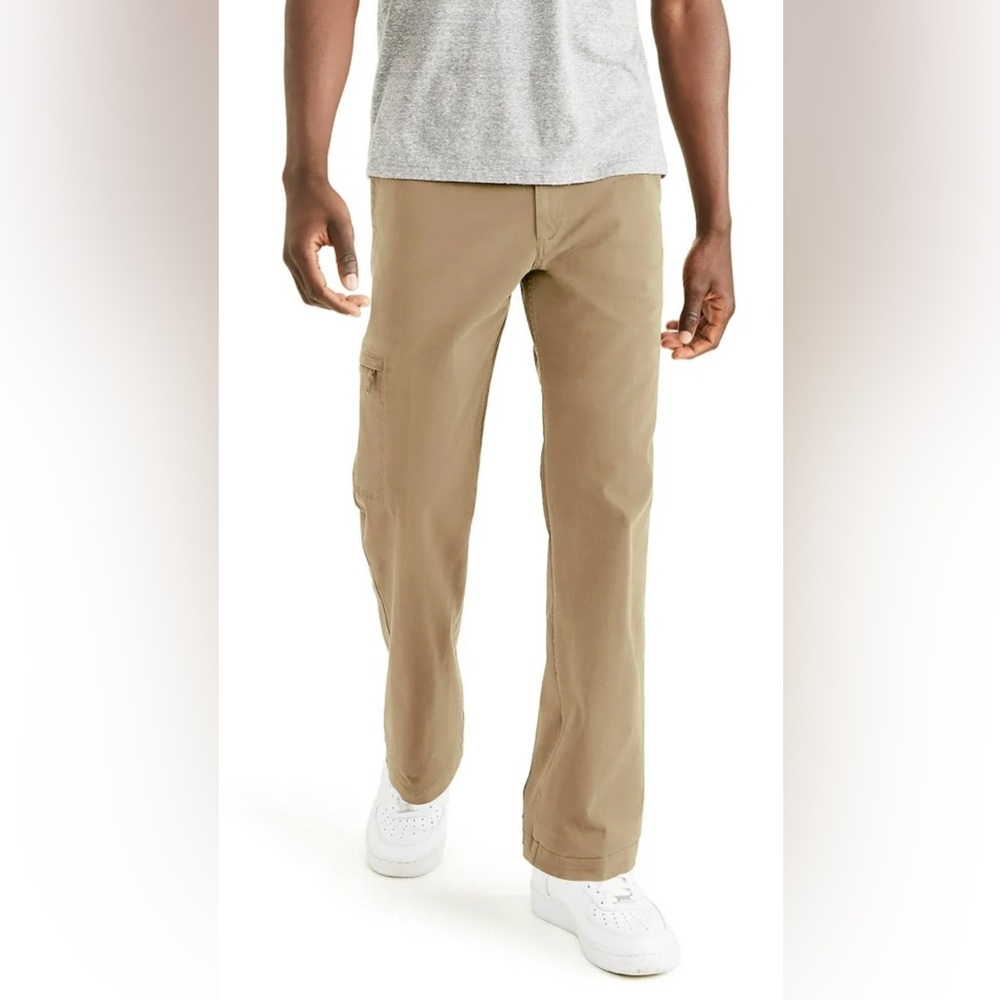 Dockers 34x34 smart series flexible waist band Men's Tan Cargo Pants NEW